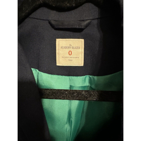 Gap Women's Academy Blazer size 0 navy blue Oldmoney Preppy Jacket - Picture 5 of 7